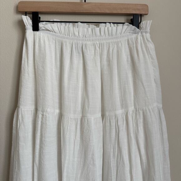 Princess Polly Mya White Maxi Skirt Womens Size 6 Cottage Boho Festival Stretchy - Picture 11 of 11